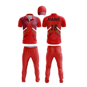 Uniforme de Cricket Personalizado con Impresión por Transferencia de Calor, Opción de Talla Grande, Transpirable, de Secado Rápido, 100% Poliéster, Elástico en Cuatro Direcciones - Product Image 1