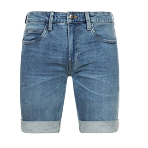 Shorts en jean décontractés pour hommes, taille mi-haute, coupe ample, en tissu respirant, couleur bleu délavé, style designer, collection 2026 - Product Image 6