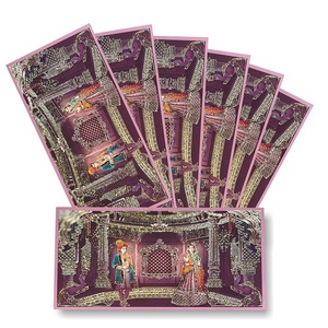 Enveloppe de luxe pour mariage, Shagun Hongbao Lai Si, pochette cadeau rouge pour offrir de l'argent, provenant d'Inde, pochette rouge Hongbao. - Product Image 3