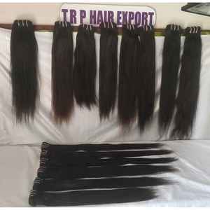 100% Natural Premium Quality 26 \ "Black Virgin RAW Temple Extensiones de cabello trenzado de cabello humano Exportaciones directas de Chennai - Product Image 4