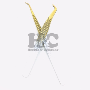 Lash Tweezers Stainless Steel Anti-Slip Gold Ombre Tweezers Gold <b>Eyelash</b> <b>Extension</b> Tweezer Volume Bottom <b>Mink</b> Sustainable Ombre - Product Image 4