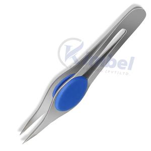 OEM Custom Logo Stainless Steel Eyebrow Tweezers Pointed Facial <b>Hair</b> Remover with Comfortable <b>Grip</b> - Product Image 1