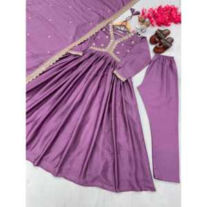 Vestido de mujer de diseño inspirado en Alia con Dupatta y conjunto de ropa de fiesta inferior - Product Image 3