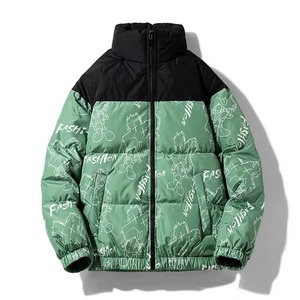 Hot Sale High Quality Men's Puffer <b>Jacket</b> Stand Collar Customizable Logo Windproof Breathable Cotton Filled Customized Colors - Product Image 6