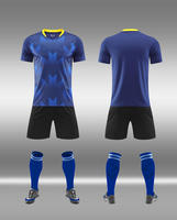 Set Jersey Sepak Bola Custom Dewasa Remaja Bahan Bernapas 100% Poliester Pakaian Olahraga untuk Latihan Tim Sepak Bola dan Seragam Pertandingan