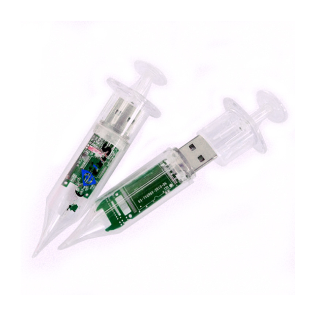 Custom Special Syringe Shaped 8GB to 128GB USB Flash Drive New USB 2.0 Interface with Special Design