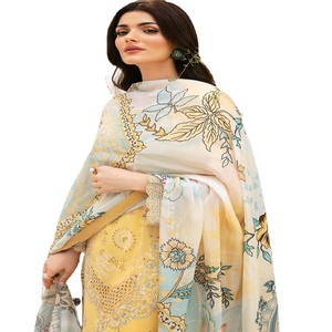 <b>Eid</b> <b>Dresses</b> Heavy Party <b>Dresses</b> <b>for</b> Women with Embroidered Lawn Three Piece Punjabi Suits by Ramsha Vol ANDAAZ-9 <b>Long</b> Maxi Frock - Product Image 1