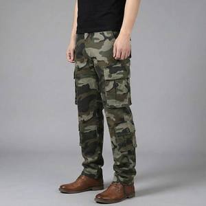 Pantalon cargo camouflage pour homme, personnalisable avec logo, en toile, style streetwear décontracté, utilitaire pour l'extérieur, vente en gros - Product Image 3