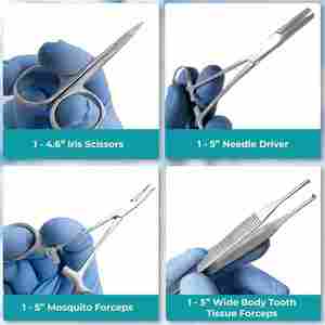 Kit de dissection avancé - 37 pièces au total. Instruments en acier inoxydable de haute qualité, parfaits pour l'anatomie, la biologie, porte-aiguilles - Product Image 2