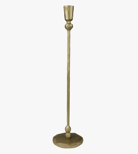 Porte-bougie conique en métal doré, grand chandelier minimaliste, finition texturée, fait main, écologique, élégant, décoration d'intérieur, table - Product Image 3