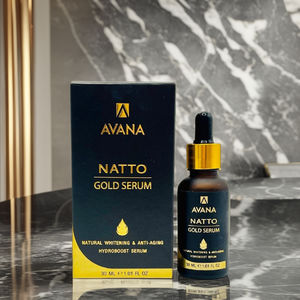 Suero Avana Natto Gold con Oro de 24K, Colágeno, Antienvejecimiento, Antiarrugas, Blanqueador, Hidratante para Rostro y Cuello, Ácido Hialurónico - Product Image 4