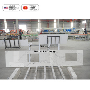 Espectáculo de sílice cero, piedra de cuarzo Artificial resistente diversa, ingeniería de hostelería, cafeterías, áreas de exhibición, losa de encimera - Product Image 4