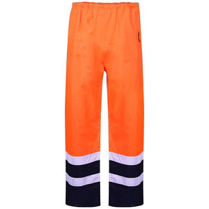 Heavy Duty Polyester Workwear Pants for Men Reinforced <b>Knees</b> Utility Pockets Hi Visibility CE Certified for Construction - Product Image 2