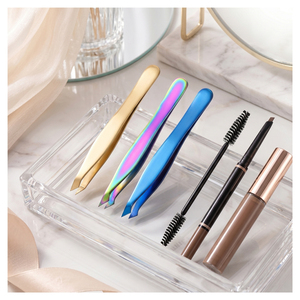 Pinzas Profesionales para Cejas con Punta Inclinada, Pinzas de Precisión con Punta Fina Angulada para Dar Forma a las Cejas y Eliminar el Vello Facial - Product Image 5