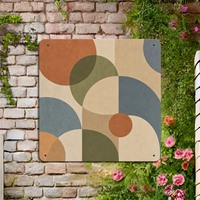 Tableau mural en aluminium Morandi, formes géométriques, décoration murale en métal, impression artistique en aluminium, carré