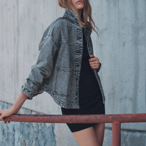 Autumn New Women's Loose Casual Patch Pocket Long-sleeved Denim Jacket Shirt BEST SELLING - Product Image 4
