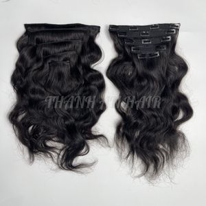 Extensiones de cabello de alta calidad con clip, hechas con cabello virgen vietnamita de calidad superior, sin desprendimiento ni enredos. - Product Image 2