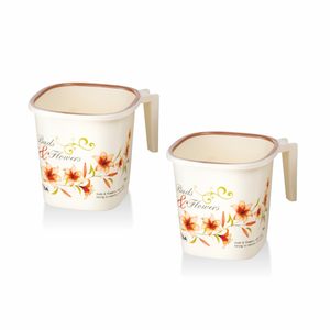 Taza Transparente de Plástico Milton, Taza de Baño de 1 L, Color Blanco - Product Image 2