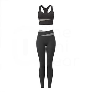 Conjunto de Yoga de 2 Piezas Personalizado para Mujer, Sujetador Deportivo Reversible, Leggings Sin Costuras, Talla Grande, Cintura Alta, Ropa Deportiva para Gimnasio - Product Image 1