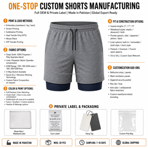 Custom Sublimation Print <b>Layered</b> Workout Shorts Moisture Wicking Fabric Inner Brief Liner Drawstring Waistband Basketball New - Product Image 3