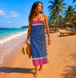 Serviette Kikoy rayée de luxe moderne 100 % coton de haute qualité, séchage rapide, écologique, collection premium à prix de gros en Inde - Product Image 3