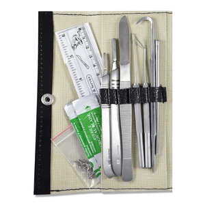 High Quality 11 Pieces Surgical Kits With Scalpel Handle Knife Scissor Tweezers Tools Sets With Leather <b>Case</b> By Grip Surgical - Product Image 3