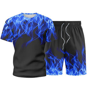 Conjunto de camiseta y pantalones cortos de fitness sublimados personalizados para hombre en mayor calidad - Product Image 5