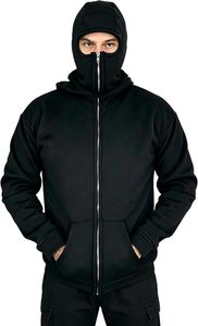 Balaclava <b>Jacket</b> Zip Up Fashion Double Layer Hoodie Hip Hop Outerwear <b>Jacket</b> Y2K Clothing for Men and Women - Product Image 4