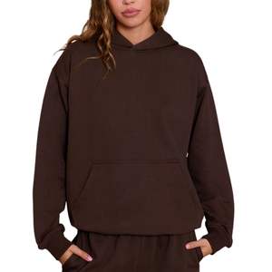 Custom Heavyweight Oversized Women Hoodie <b>100</b>% Cotton French Terry Sweatshirt with Front Pocket Private Label OEM - Product Image 1