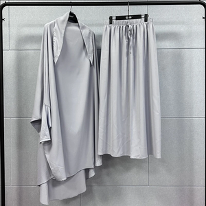 Ramadan Jilbab 2 piece Set Muslim Women <b>Hijab</b> Dress Prayer Garment Abaya Long Khimar Arab Gown Abayas Sets Islamic Clothes Robe - Product Image 1