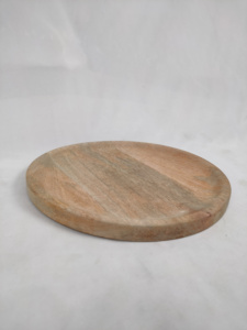 Bandeja de madera artesanal para servir y decorar, bandeja de madera natural duradera y elegante, ideal para la cocina, comedor, artesanías de madera - Product Image 3