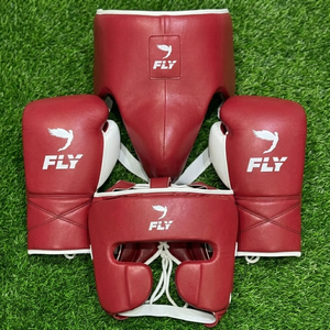 Customized Color High Quality Comfortable <b>Sparring</b> Fly <b>Set</b> Custom Made Logo Cowhide Leather <b>Boxing</b> Gloves Head Guard Groin - Product Image 5