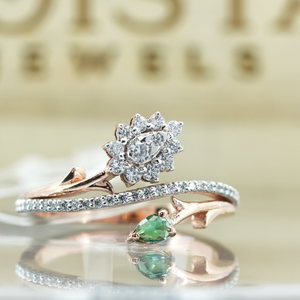 Bague en pierres précieuses colorées de haute qualité pour femmes, Europe et États-Unis, nouvelles ventes, bijoux de mode légers et luxueux, toutes occasions, en or - Product Image 3