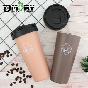Gobelet isotherme en acier inoxydable CoffeeTime 500 ml Noir Design minimaliste avec couvercle Tasse de voyage Hauteur 18,3 cm - Product Image 3