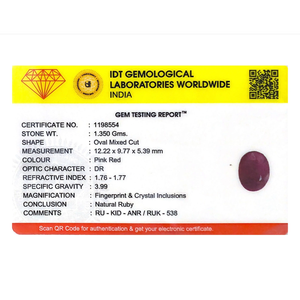 Natural Pink African Ruby Loose Gemstone 6.75 Carat Trillion Pear Cut Lab Created Certified Wholesale - Product Image 4