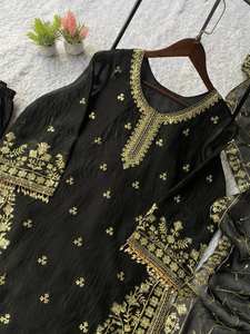 Collection mariage et fête, costume en soie brodé JMY pour femmes - Product Image 4