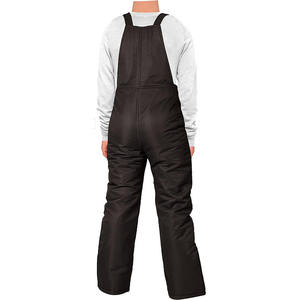 Combinaison de travail imperméable en polyester pour homme, noire, avec bretelles réglables - Product Image 3