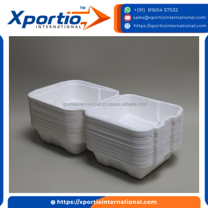 Caja de Alimentos Desechable de Alta Rigidez con Compartimento Único, Fabricada con Bagazo Blanco Premium, Certificada por la FDA y la BPI, Marca Xportio International - Product Image 2