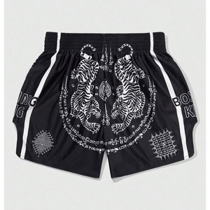 Pantalones Cortos de Muay Thai para Hombre, Estampado de Diamantes Satinados, Cintura Elástica, para Entrenamiento en Gimnasio, Kickboxing, Ligeros, Coloridos, Top de Muay Thai - Product Image 1