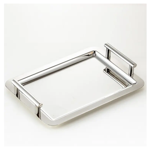 Best Selling Affordable Price Circular Stainless Steel Tray For Fruits <b>Vegetables</b> Storage Hammered Design Steel Tray - Product Image 4