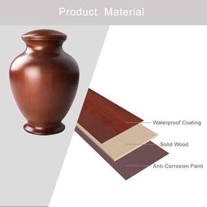 Wooden Vase Urn for Human Ashes Elegant Adult Cremation Urn for Men & Women <b>Memorial</b> <b>Keepsake</b> - Product Image 4