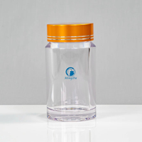 Flacon en plastique PET de 100 ml pour capsules, compléments vitaminiques, compléments alimentaires, emballage pharmaceutique avec bouchon à vis en métal