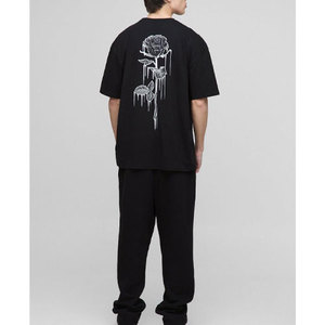 Raised Rubber Print Front Logo <b>Half</b> <b>Sleeve</b> Eco-Friendly Breathable Men's T-<b>shirt</b> 100% Polyester Regular Fit - Product Image 6