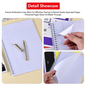 Cuaderno de Espiral para Notas Escolares, <span class=keywords><strong>Tamaño</strong></span> <span class=keywords><strong>A4</strong></span>, 70 Hojas, Raya Simple, con Cubierta de Papel, para Estudiantes - Product Image 6