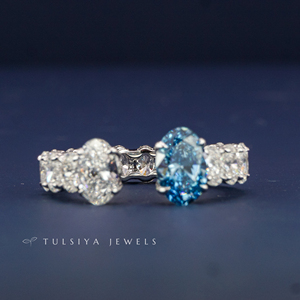 Bague en or massif 14 carats avec diamant de laboratoire pour femme, bague élégante moderne avec diamant synthétique, bijoux fins minimalistes pour un usage quotidien - Product Image 3
