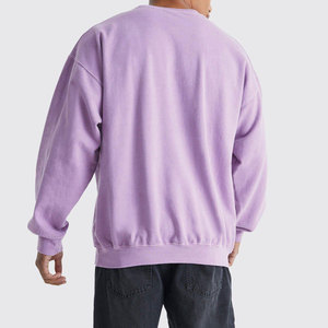 Sweat-shirt délavé pour homme, nouveau design, pour usage extérieur, couleur unie, hiver, décontracté, 100% coton, respirant, écologique, vente en gros - Product Image 2