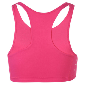 Women's Pink Seamless Sports Bra Spaghetti Strap Scoop Neck Solid Color Yoga Fitness Wear Medium Support - Product Image 3