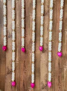 Guirnalda de Flores Artificiales de Jazmín y Loto, Hecha a Mano con Plástico, para Colgar en la Puerta Principal del Hogar, Decoración para Oficina, Bodas, Inauguraciones - Product Image 4