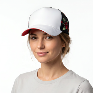 Unisex Trucker Cap <b>White</b> Mesh Character Print Adjustable Back Casual Spring Summer 6-Panel <b>Hat</b> - Product Image 3
