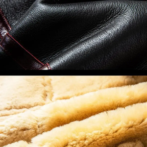 Veste de moto en cuir véritable pour homme de haute qualité, personnalisée, noire, avec col montant et logo avant, réversible et imperméable - Product Image 4